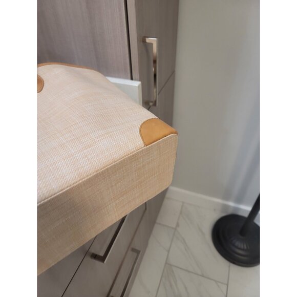 Mark And Graham montauk raffia tote Straw Summer Tan Purse Bag W/monogram - Picture 7 of 11